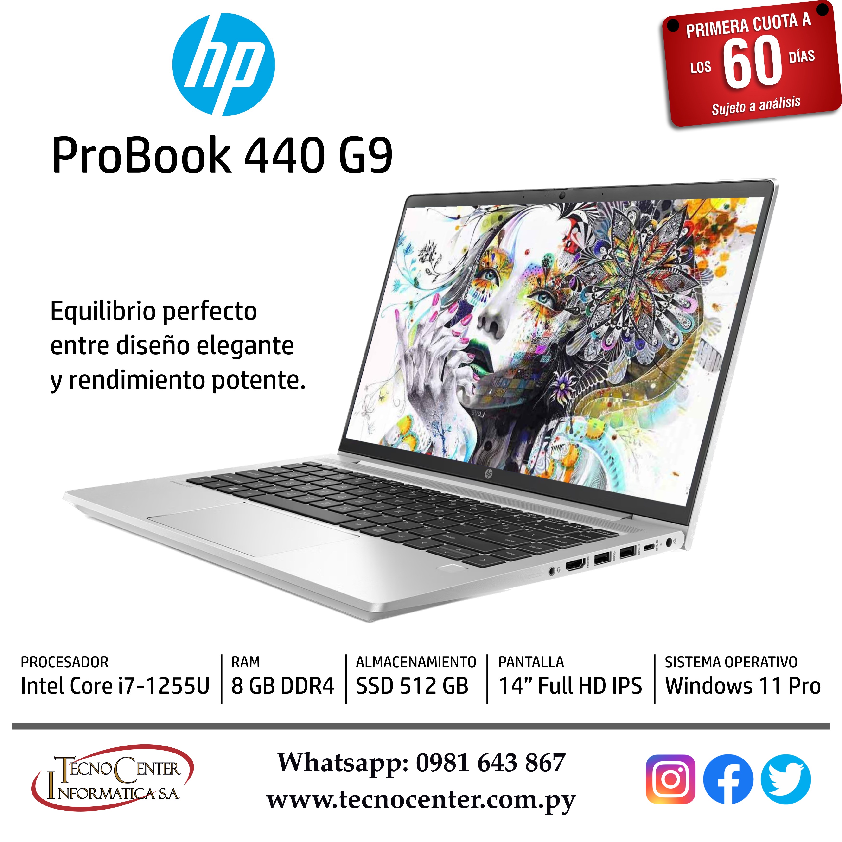 Notebook HP ProBook 440 G9 Intel Core i7 14”